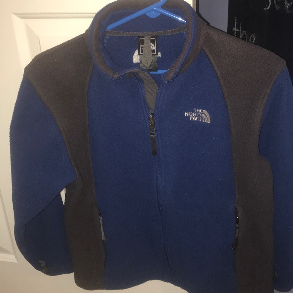 Navy and gray northface